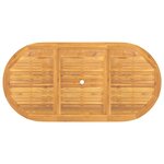 vidaXL Table extensible de jardin 110-160x80x75 cm bois de teck solide