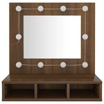 vidaXL Armoire à miroir avec LED Chêne marron 60x31 5x62 cm
