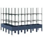 vidaXL Jardinière avec treillis bleu gris 200x160x142 5 cm PP