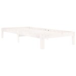 vidaXL Cadre de lit sans matelas blanc bois de pin massif 90x200 cm
