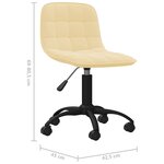 Vidaxl chaises pivotantes de salle à manger 4 pièces crème velours