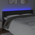 vidaXL Tête de lit à LED Noir 183x16x78/88 cm Similicuir