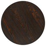 vidaXL Table de bistro MDF et acier Rond 60 x 75 cm Frêne foncé