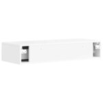 vidaXL Table d'appoint murale 87 5 x 34 5 x 17 cm Bois d'ingénierie