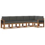 vidaXL Ensemble de canapés d'extérieur 6 pc Naturel et Anthracite