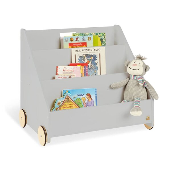 Pinolino bibliothèque pour enfants lasse gris avec roues