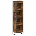 vidaXL Bibliothèque Chêne Fumé 80 x 30 x 155 cm Bois d'ingénierie