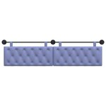 vidaXL Tête de lit suspendue Bleu denim Tissu