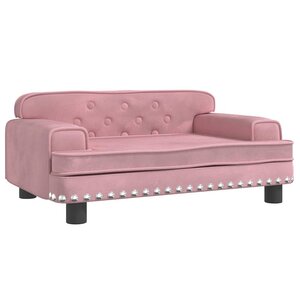vidaXL Canapé pour enfants rose 70x45x30 cm velours