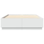 vidaXL Cadre de lit avec lumières LED blanc 120x200 cm bois ingénierie