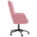 vidaXL Chaise de relaxation Rose Velours