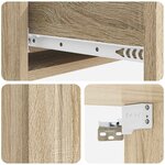 vidaXL Table d'appoint murale Chêne Sonoma 87 5 x 34 5 x 17 cm