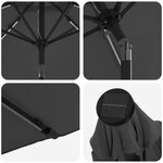 vidaXL Parasol de jardin avec lampes LED 270 x 270 cm Polyester