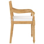 vidaXL Chaises Batavia lot de 8 avec coussins Bois de teck solide
