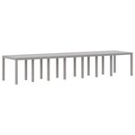 vidaXL Ensemble de salle à manger pour jardin 17 Pièces Gris clair