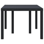 vidaXL Table de jardin pour repas Anthracite 150 x 100 x 73 cm
