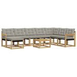 vidaXL Ensemble de canapés d'extérieur 9 pc Blanc et gris clair