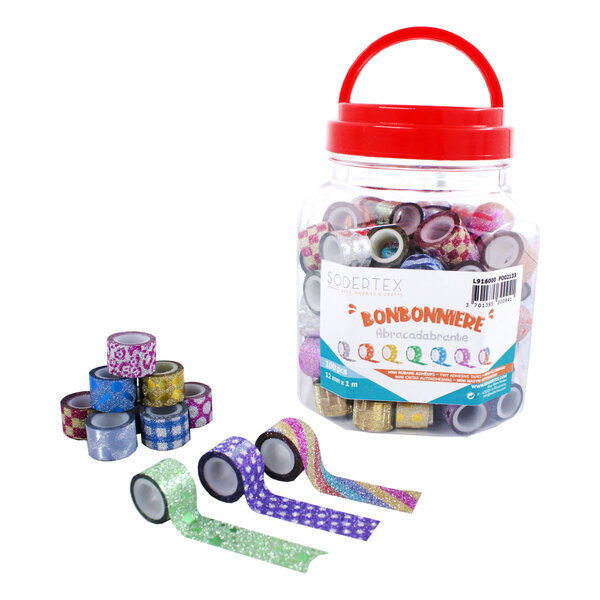 Ruban adhésif glitter bonbonnière abracadabrante 100 pièces