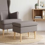 vidaXL Pouf Taupe 55 x 35 x 41 cm