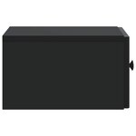 vidaXL Cabinet de chevet mural 2 Pièces Noir 33 x 34 5 x 20 cm