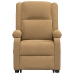 vidaXL Fauteuil de massage Marron Velours