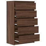 vidaXL Commode Chêne marron 60x36x103 cm Bois d'ingénierie