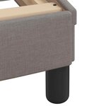 vidaXL Lit avec matelas taupe 90x190 cm tissu