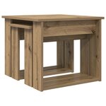 vidaXL Ensemble de tables basses 2 Pièces Chêne artisanal