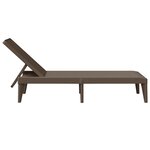 vidaXL Chaise longue marron 186x60x29 cm PP