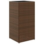 vidaXL Jardinières 2 Pièces marron 40x40x80 cm résine tressée