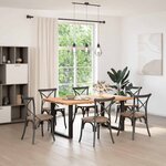 vidaXL Dessus de table marron clair bois chêne massif rectangulaire