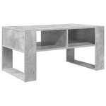 vidaXL Table basse Gris béton 92 x 53 x 45 cm Bois d'ingénierie