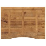 vidaXL Dessus de bureau avec courbe 100x80x2 5 cm manguier massif brut