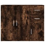 vidaXL Buffet Chêne fumé 91x29 5x75 cm Bois d'ingénierie