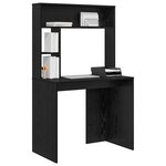 vidaXL Bureau Chêne noir 91 x 50 x 149 cm Bois d'ingénierie