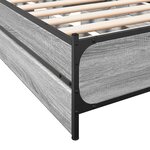 vidaXL Cadre de lit avec tiroirs sans matelas sonoma gris 75x190 cm
