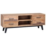 vidaXL Meuble TV 120 x 30 x 45 cm Bois de teck solide