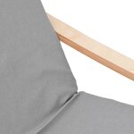 vidaXL Chaise de relaxation avec repose-pied Gris clair Tissu