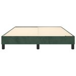 vidaXL Cadre de lit à ressorts vert foncé 140x190 cm velours