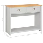 vidaXL Table console Gris 97 x 35 x 76 cm