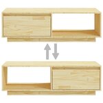 vidaXL Table basse 110x50x33 5 cm bois de pin massif