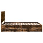 vidaXL Cadre de lit Chêne fumé 120 x 200 cm Bois Ingénierie