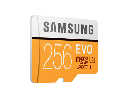 Carte mémoire Micro Secure Digital (micro SD) Samsung 256Go Evo SDXC Class10 + adaptateur