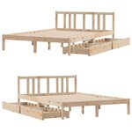 vidaXL Cadre de lit sans matelas 120x200 cm bois de pin massif
