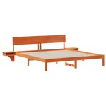 vidaXL Cadre de lit Marron cire 200 x 200 cm Bois massif en pin