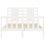 vidaXL Cadre de lit sans matelas blanc bois de pin massif