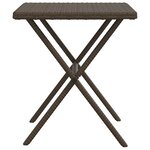 vidaXL Chaises longues lot de 2 avec table marron résine tressée