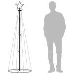 vidaXL Arbre de Noël cône 108 LED Colorées 70x180 cm