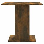 vidaXL Table à dîner Chêne fumé 80x80x75 cm Bois d'ingénierie