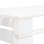 vidaXL Canapé central palette de jardin Blanc Bois de pin imprégné